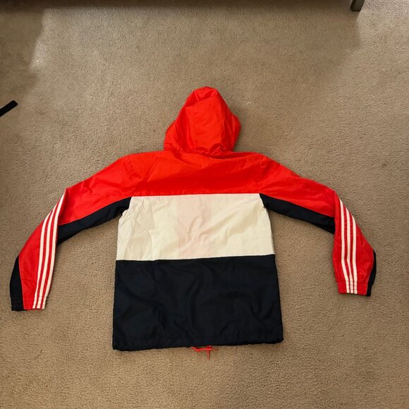 Adidas Windbreaker Red White and Blue Medium - Picture 2 of 4